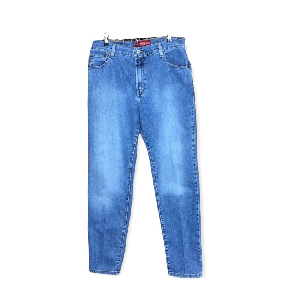 LEVIS 550 Jeans Y2K Relaxed Classic Stretch Tapered Blue Womens Size 12L